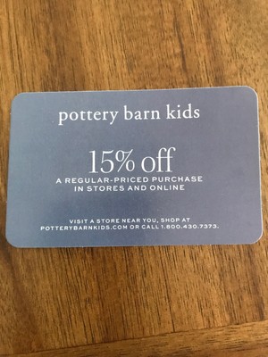 Pottery Barn Kids 15 Off Coupon Ebay