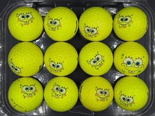 Wilson Spongebob AAAA Near Mint 12 Used Golf Balls 4A