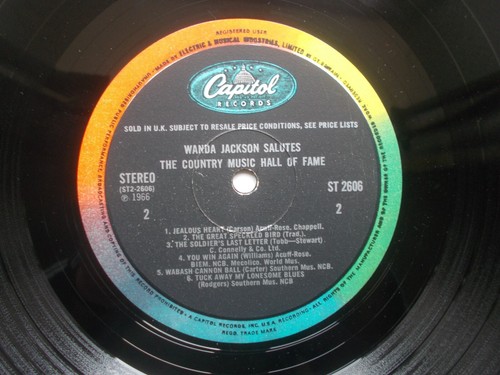 "Wanda Jackson Salutes The Country Music Hall Of Fame". Capitol. Stereo. 1966. - Picture 20 of 22