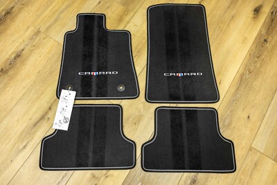 2016-2024 Chevy Camaro 4-Piece Premium Carpet Floor Mat  / Embroidered Logo 684
