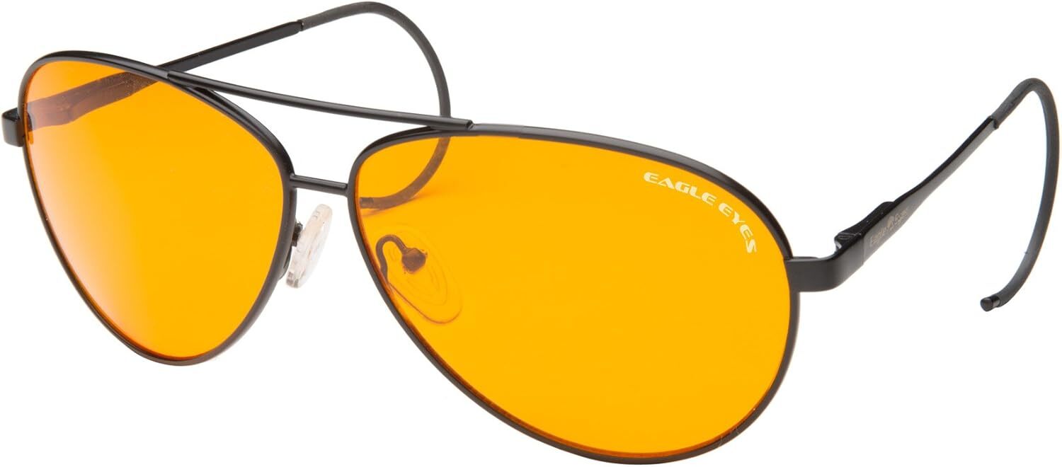 Marksman Aviator Sunglasses Avian Orange Glow Anti Glare Non Polarized-image