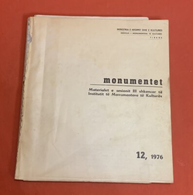 OLD ALBANIA BOOK OF MONUMENTS & ARCHITECTURE STYLE DESIGN-1976-COMMUNISM TIME