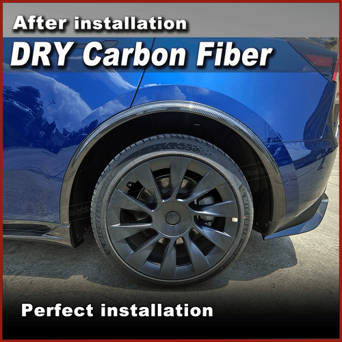 Fit For Tesla Model Y 2019-21 DRY Carbon Fender Flare Kit Wheel Arch Cover Trim - Bild 4 von 12