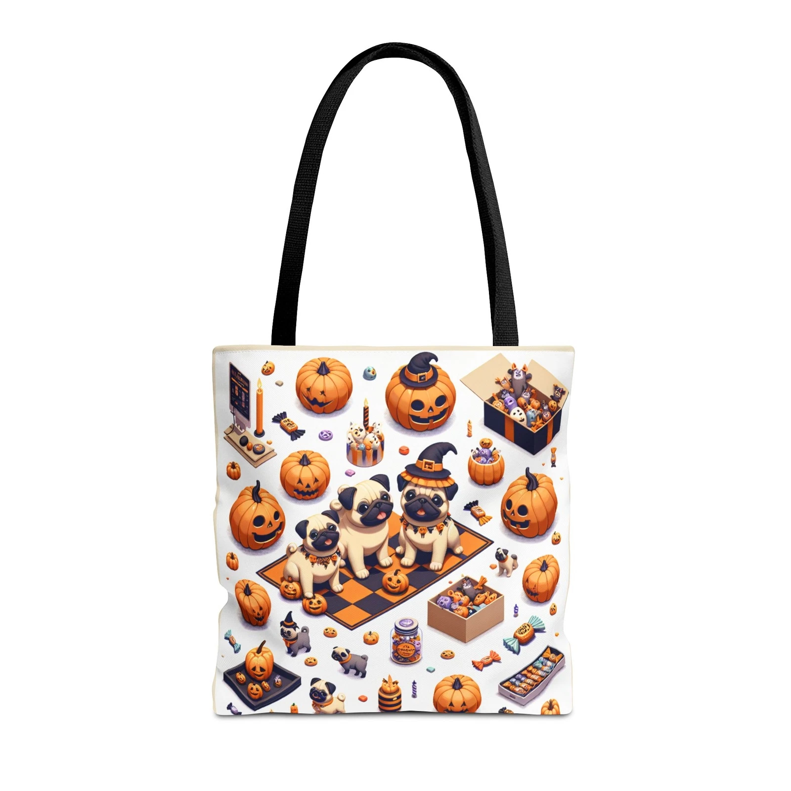 Halloween and Pugs Tote Bag