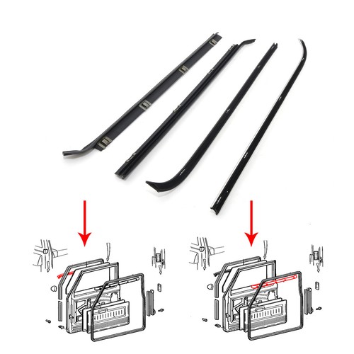 FRT Door Glass Weatherstrip Short Fit Toyota Land Cruiser BJ41 BJ45 FJ40 HJ45 47 - Foto 2 di 6