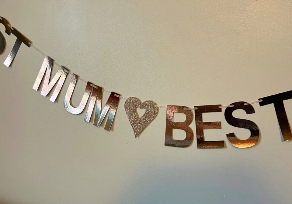 final de bloqueo fiesta decoración, cierre cumpleaños bunting jardín fiesta pancarta Foto 3 de 4