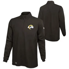 New Era NFL Men's Los Angeles Rams Covercom 1/4 Zip Performance Pullover
