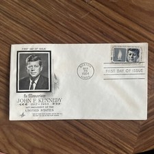 John F Kennedy First Day Of Issue Boston May 29, 1964 Envelope And Stamp