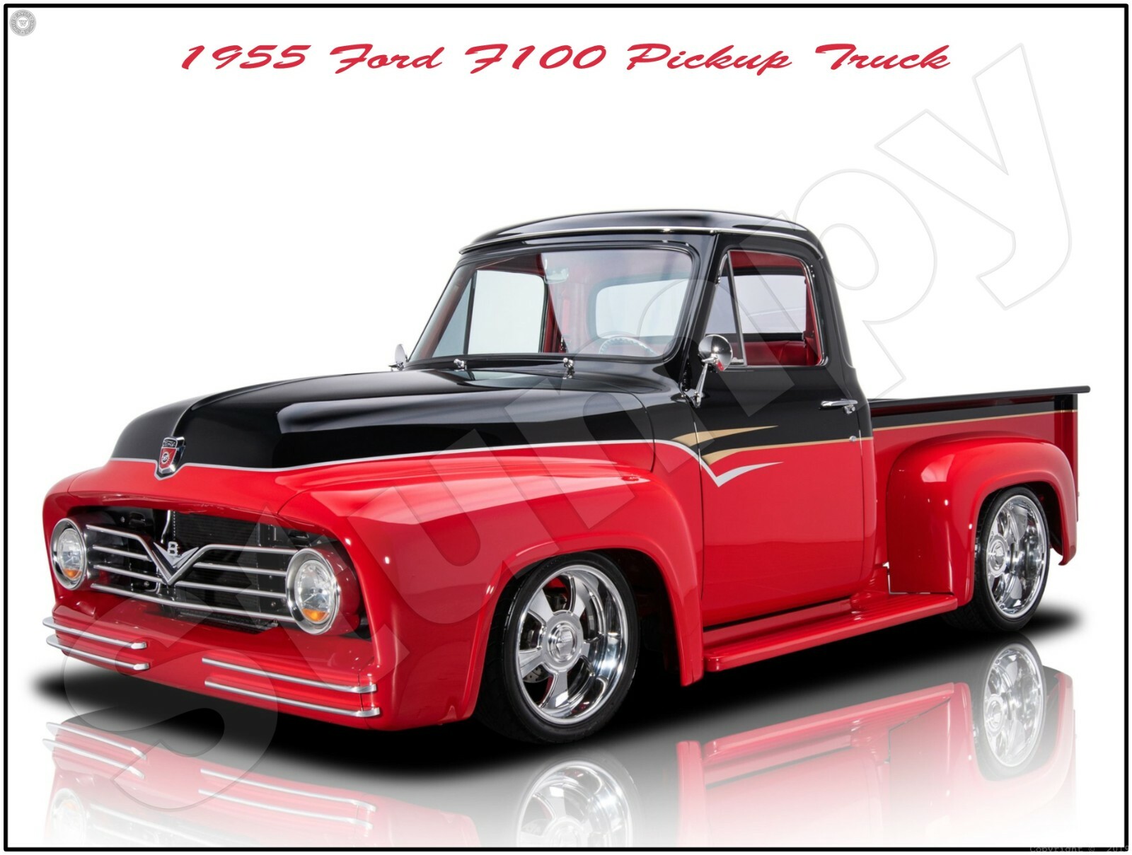 1955 Ford F100 Pickup Truck  Metal Sign 9" x 12" or 12" x 16"