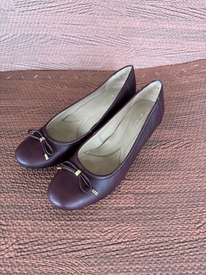 Naturalizer N5 Comfort Loafers Women's Maroon Slip On Shoes - Main Image