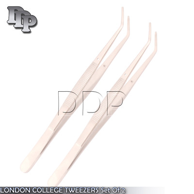 Dressing Dental London College Tweezers Pliers Utility Pickup Set Of 2 Pcs