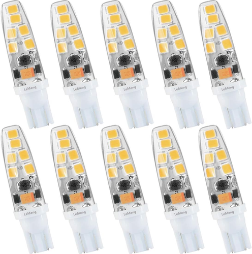 15Watt T10 Wedge Base Led Light Bulb 2W 180Lm,3000K Warm White,Ac/Dc12V for Outd