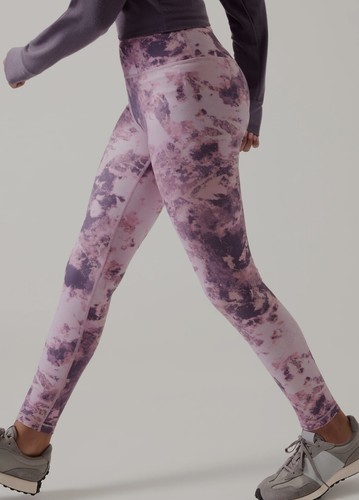 Athleta Girl High Rise Printed Chit Chat Tight Yoga Pink Purple XXL 16 NWT - Picture 2 of 7