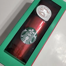 Starbucks 2020 Travel Mug & Peppermint Hot Cocoa Holiday Box