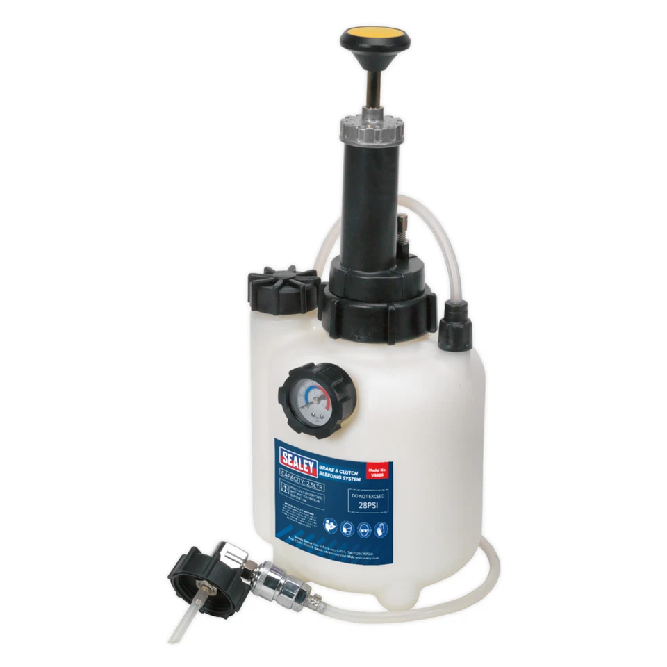 Sealey VS820 Brake and Clutch Bleeding System 2.5 ltr Bleed Bleeder Tool Garage - Image 2 of 4