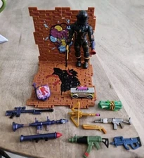 Fortnite Dark Voyager 4” Action Figure with Weapons Back Bling Building Material