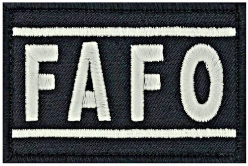 FAFO F**k Around and Find Out MORALE PATCH |GLOW DARK Hook Backing 3"x2" - Picture 2 of 2