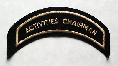 ''USED'' HARLEY OWNERS GROUP HOG ACTIVITIES CHAIRMAN CHAPTER PATCH