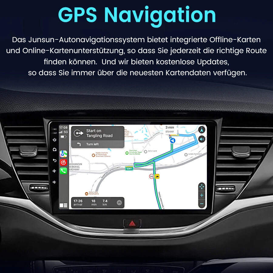 Für Opel Astra K 2015-2019 4+64G Android 13 9" Autoradio CarPlay GPS RDS 4G+WIFI - Bild 4 von 4