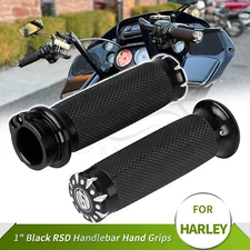 1" 25mm CNC Hand Grips Handlebar For Harley Electra Road Street Glide Softail