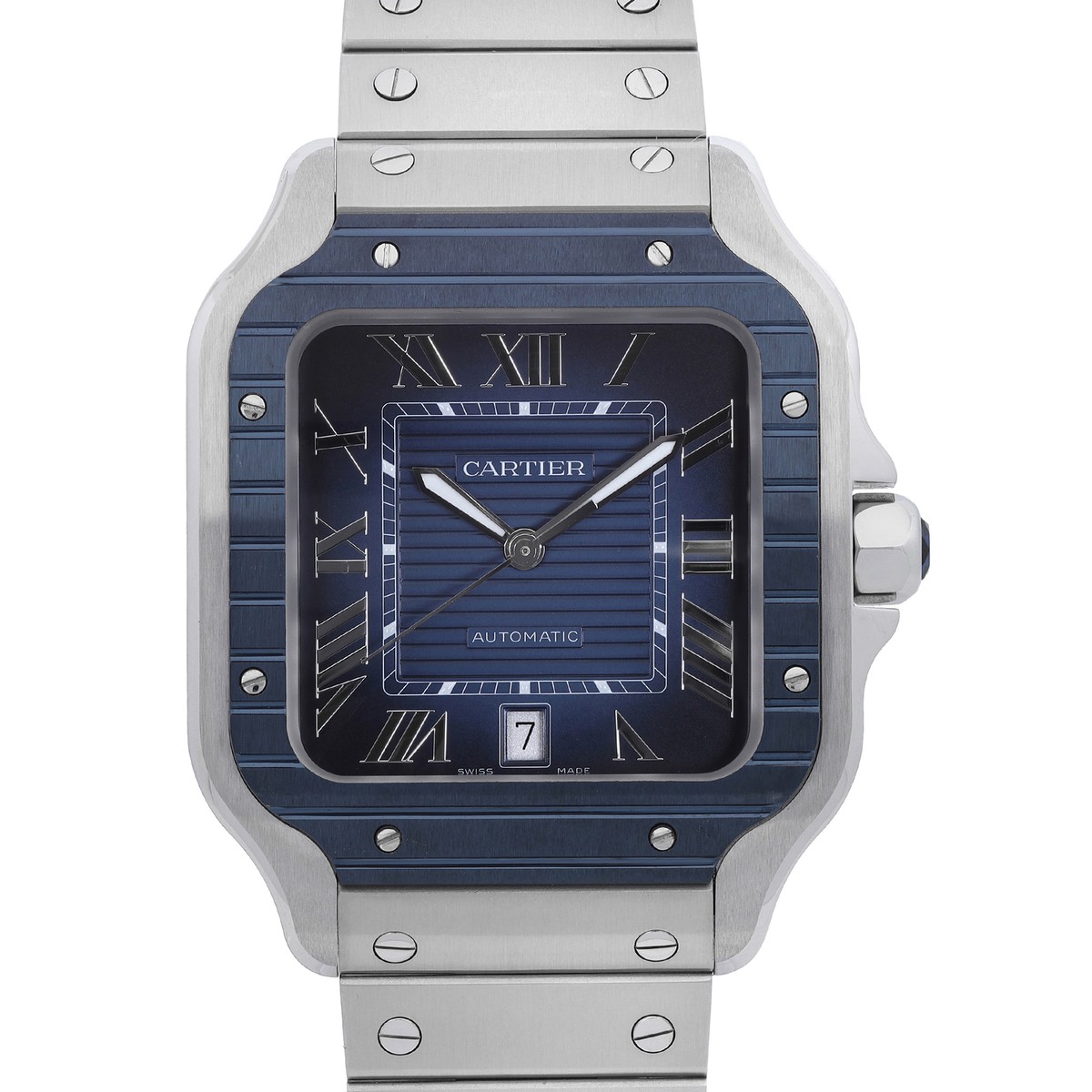 cartier santos blue large