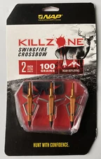 NAP New Archery Killzone Crossbow 100 Grain 2” Mechanical Broadheads Swingfire