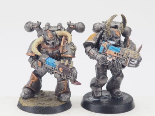 GW 40K CHAOS SPACE MARINES X 12. PAINTED. GREEN 324 - Picture 2 of 7