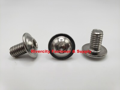 #ad #ad 25 M6 1.0x10 Stainless Flange Button Head Allen Cap Screws M6x1.0x10mm Screw $15.99