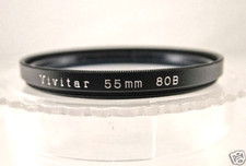 VIVITAR 55MM 80B CAMERA LENS FILTER