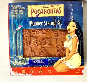 Disney Pocahontas~Rubber Stamp Kit~11 Rubber Stamps~missing Ink Pad~Stampede