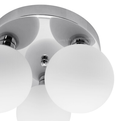 John Lewis Limbo Semi Flush 3 Arm Ceiling Light, Chrome By John Lewis & Partners - View #3