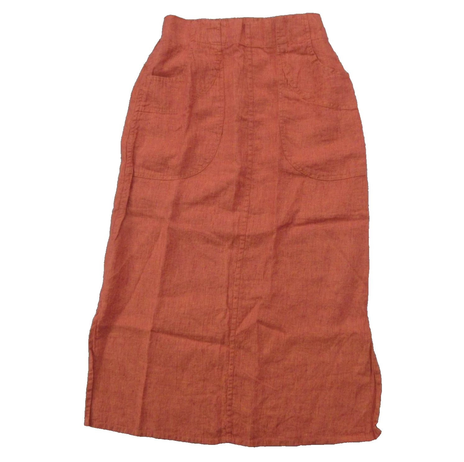 FLAX Skirt Womens Small Rust Orange Linen Midi Pockets Elastic Waist Pull On New
Opens in a new wind