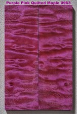 Beautiful Stabilized Purple Pink Quilted Maple scales 0963, 6 1/4" x 2" x 3/8 "