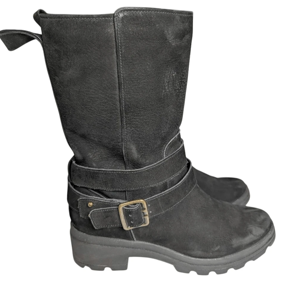 Женские замшевые сапоги Rockport до середины икры с пряжкой и ремешками 7 - Изображение 3 из 4