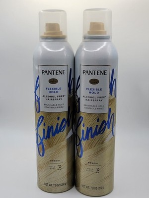 2 Pack Pantene Flexible Hold Level 3 Alcohol Free Hairspray 7 oz