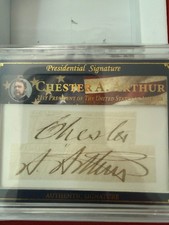 2025 A Word From Potus Chester A. Arthur Authentic Cut Signature- # 3/5