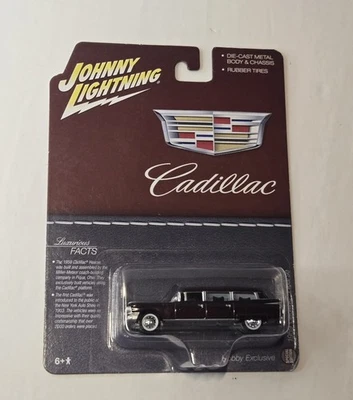 Johnny Lightning 1959 Cadillac Hearse Die-Cast Metal Rubber Tires 1:64 Brown - Image 1 of 4