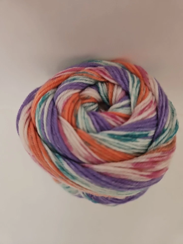 Cascade Yarns Heritage Prints #12: sock wool yarn Pink Purple Orange Stripe - Image 2 of 3