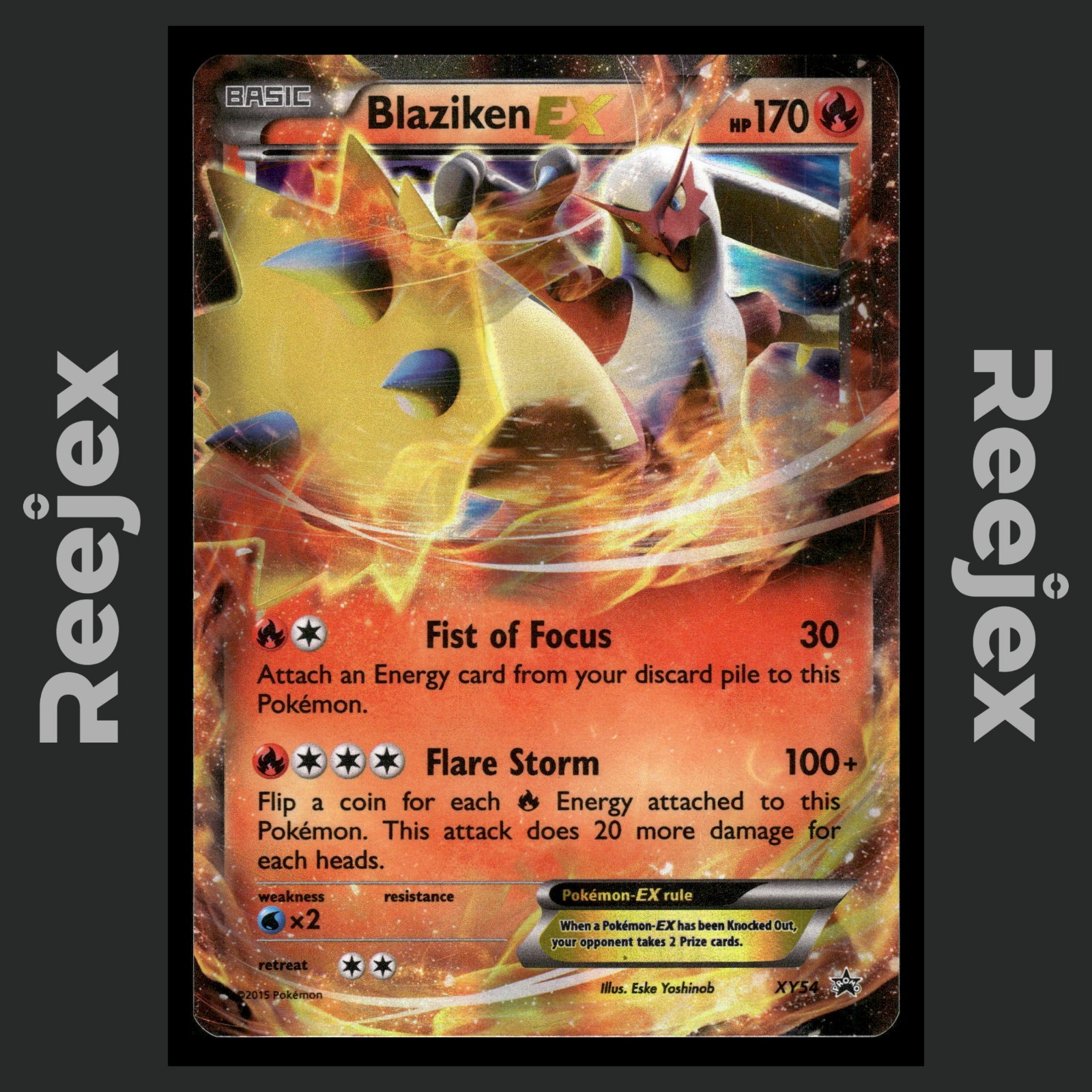 Blaziken EX – XY54 - Holo - Black Star Promo - Pokemon Card - LP
