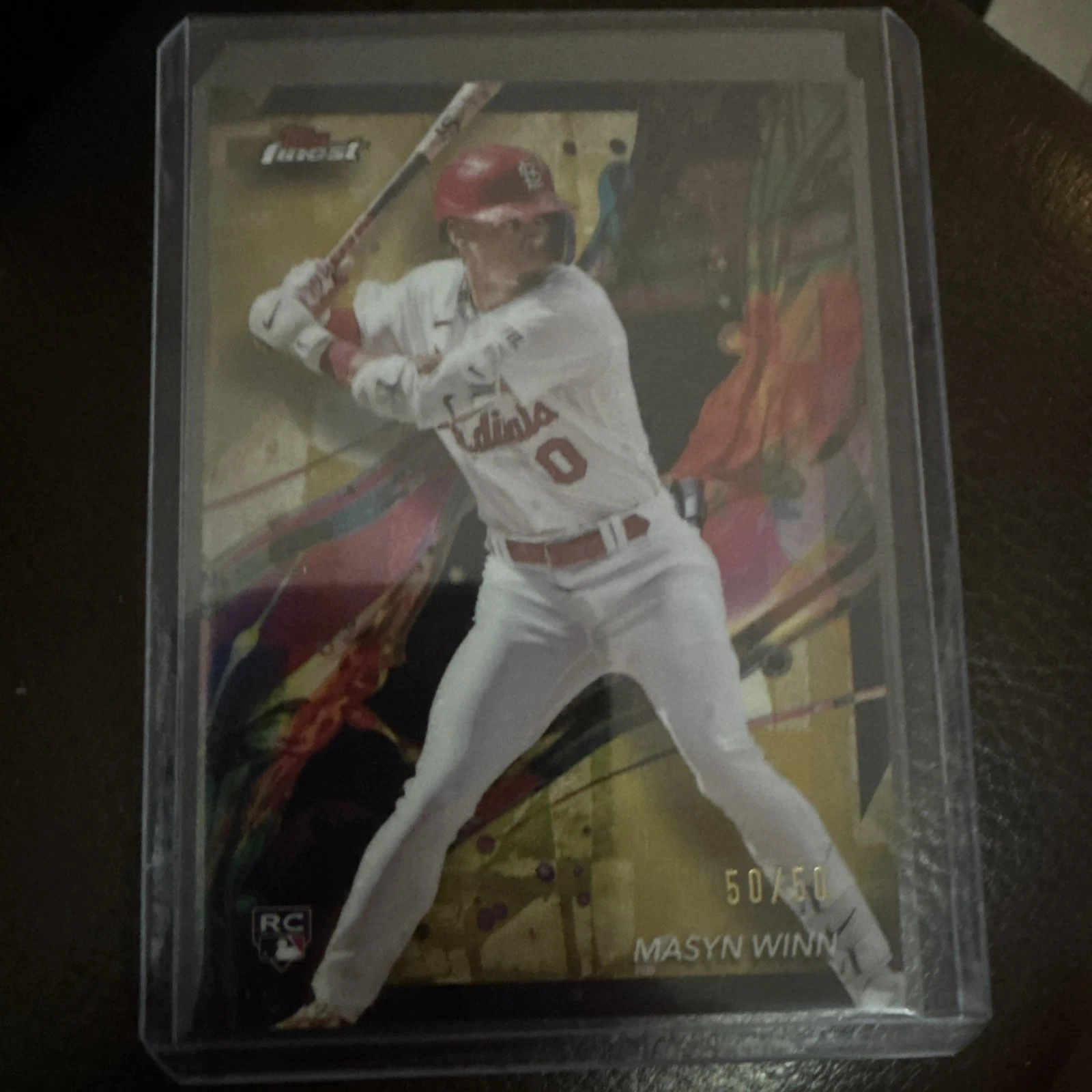 2024 Topps Finest Baseball Masyn Winn #12 RC Rookie Gold Refractor /50 Cardinals