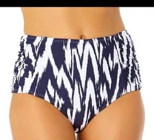 Anne Cole Limited Edition Women's High Waist Bikini Bottom Size XL Navy