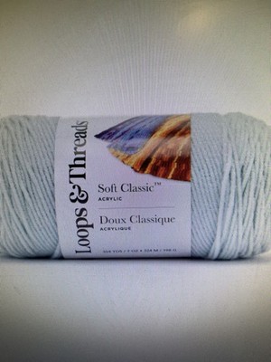 Soft Classic Solid Yarn by Loops & Threads -- Ice Blue -- NIP