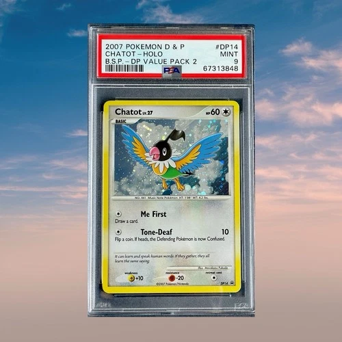 Pokemon Chatot PSA 9 DP14 Holo Diamond & Pearl DP Promo - Pop 2 Card