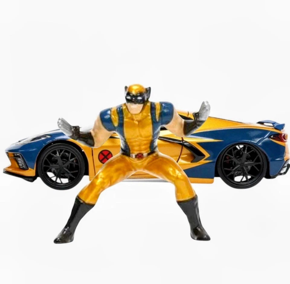 漫威 X 战警金刚狼 2020 雪佛兰 Corvette Stingray Jada 压铸 1:24 带图 — 第 3/4 张图片