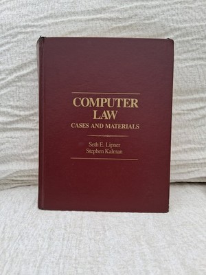 1989 book vintage COMPUTER LAW Cases Materials LIPNER copyright patents privacy