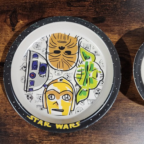 Disney Star Wars Bamboo Dinnerware Plate & Bowl Kids Set - Picture 2 of 4