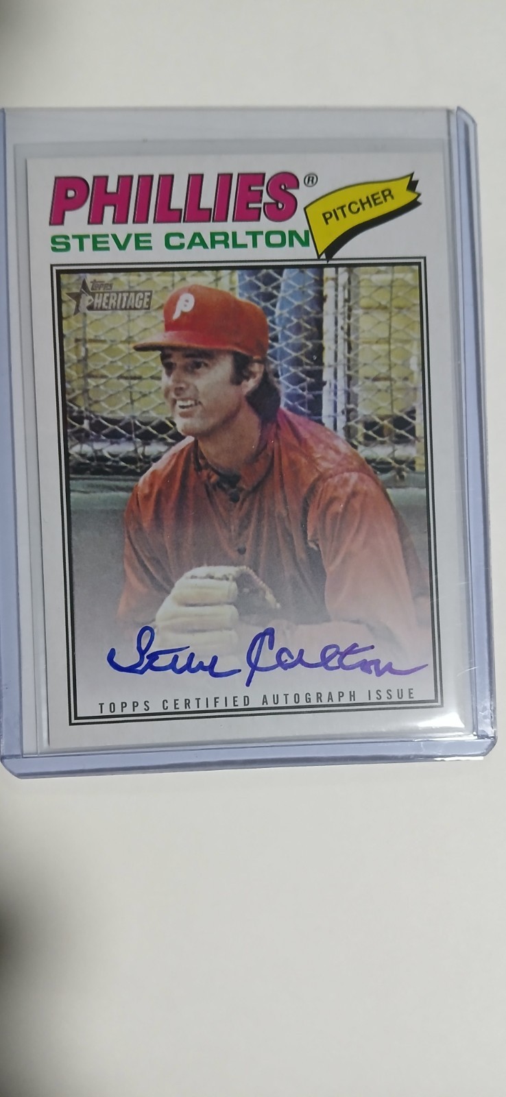 2026 topps heritage Steve Carlton #77RO-SC  Real One Autograph