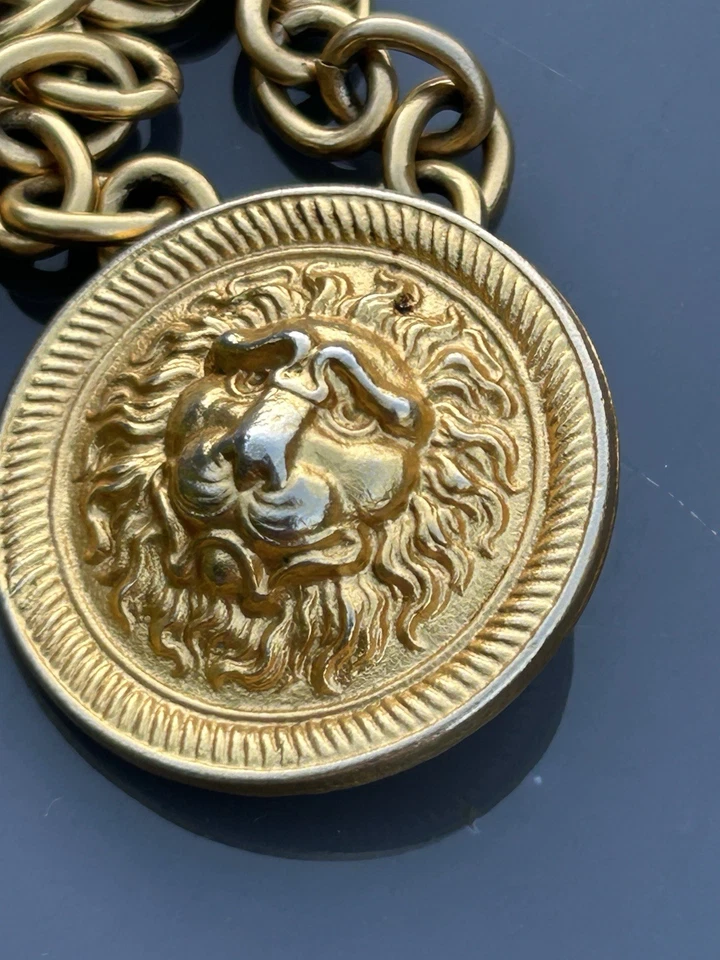 Andrew Spingarn Cinturón/Collar Cabeza de León RARO Wow  Foto 2 de 4