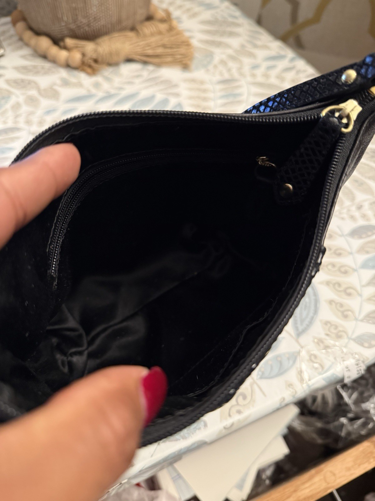 COACH Ashley Python Pleated Leather Black Swingpa… - image 7