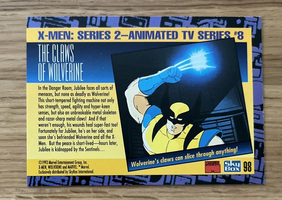 Claws Of Wolverine #98 X-Men Series 2 Skybox 1993 Trading Card - Mint! - Image 2 of 2